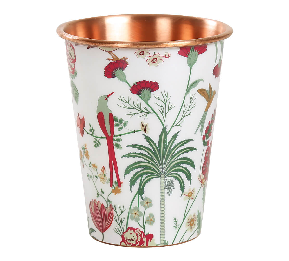 Grey Floral Galore Copper Tumbler