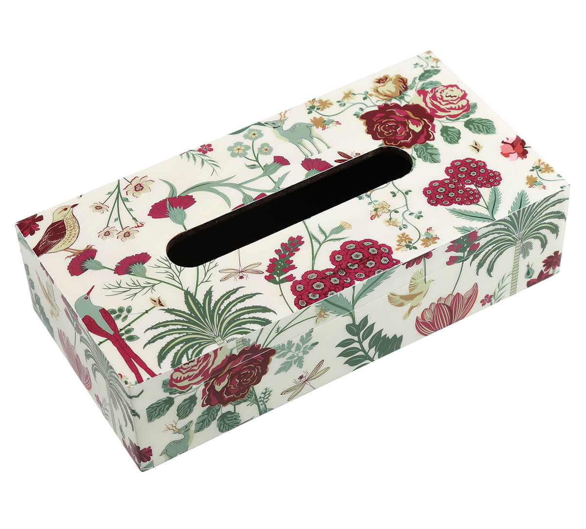 Grey Floral Galore Tissue Box Holder