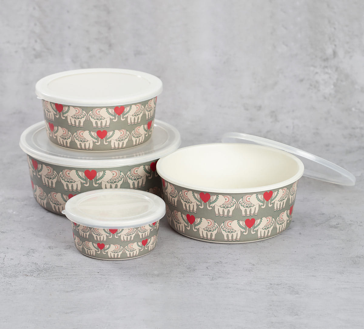 Heart Tusker Bamboo Container Set