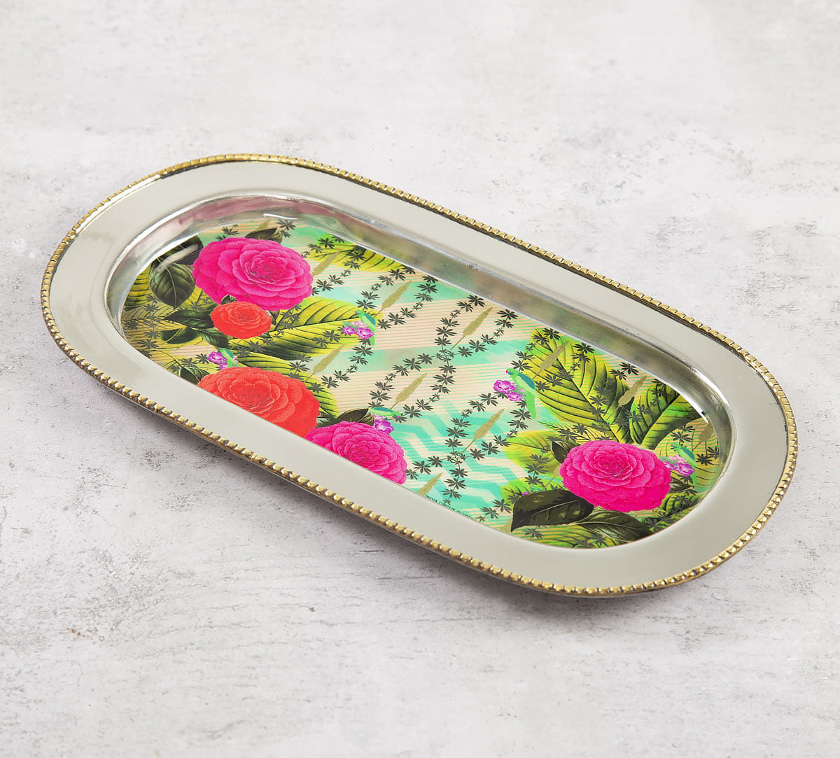 Herbs of Captivation Steel Serving Tray