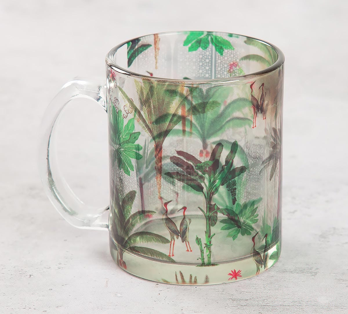 Heron's Garden Glass Mug