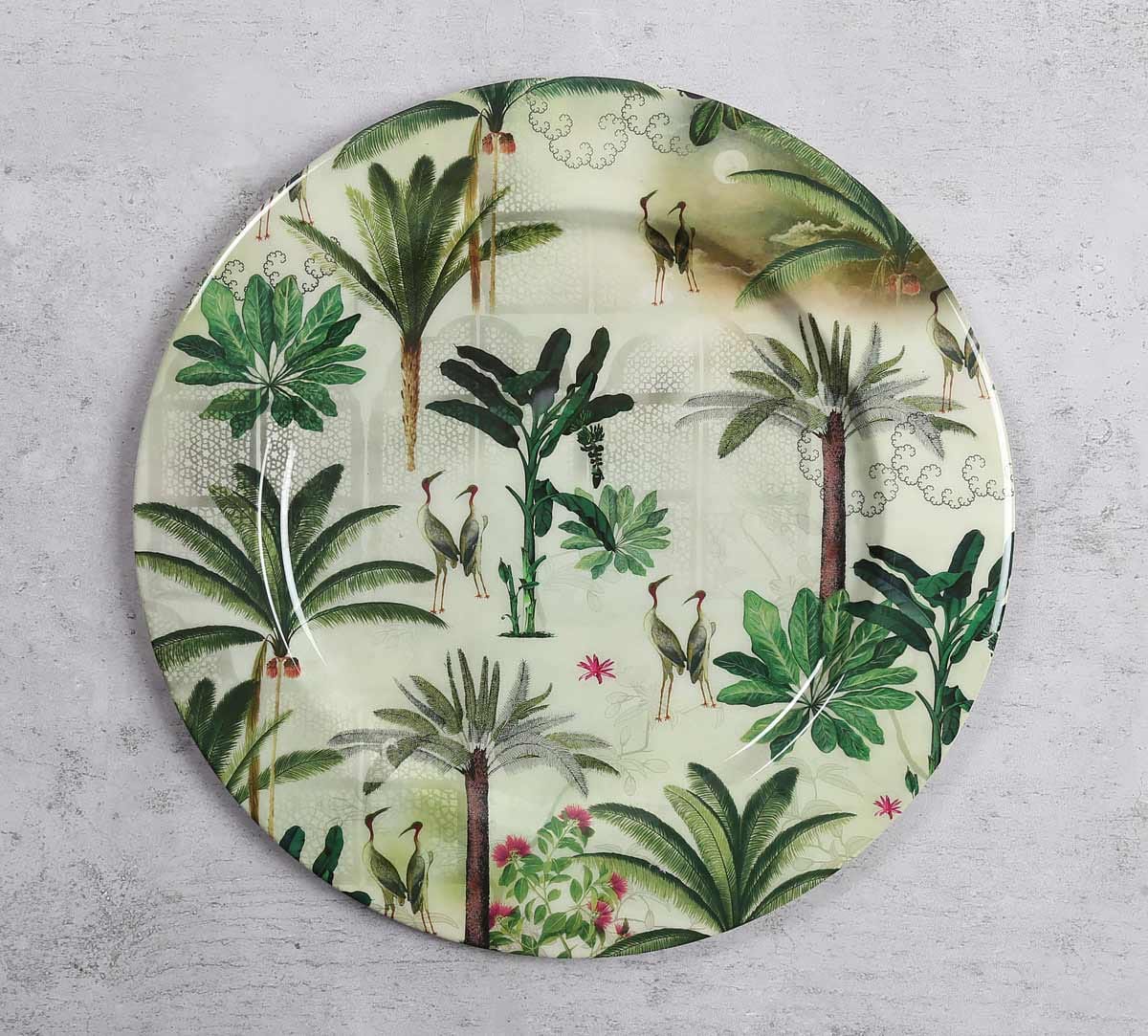 Heron's Garden Iron Decor Plate