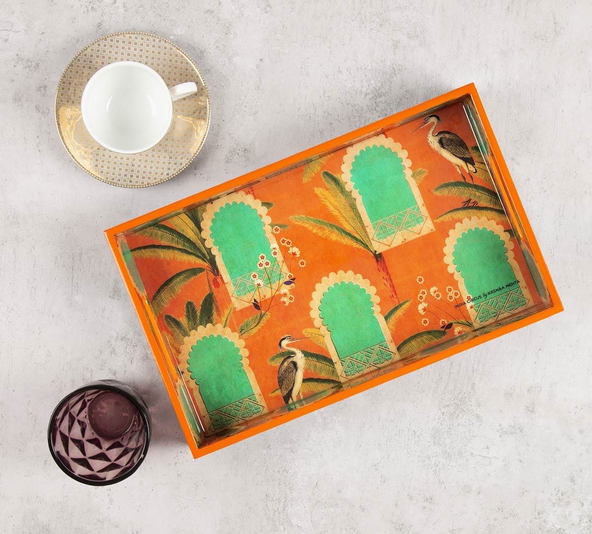 Heron's Palace Rectangle Serving Tray