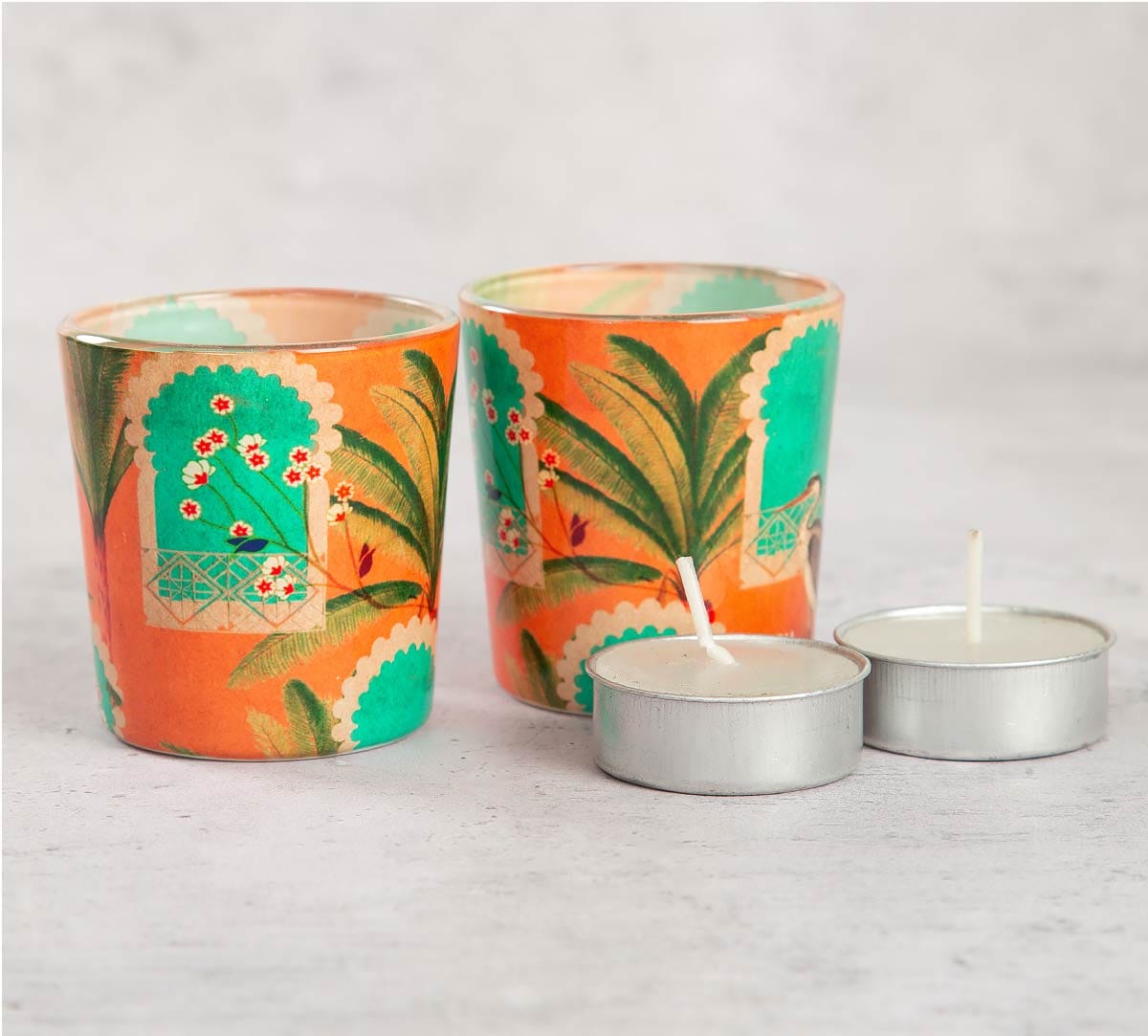 Heron's Palace Tea Light Holder Set of 2