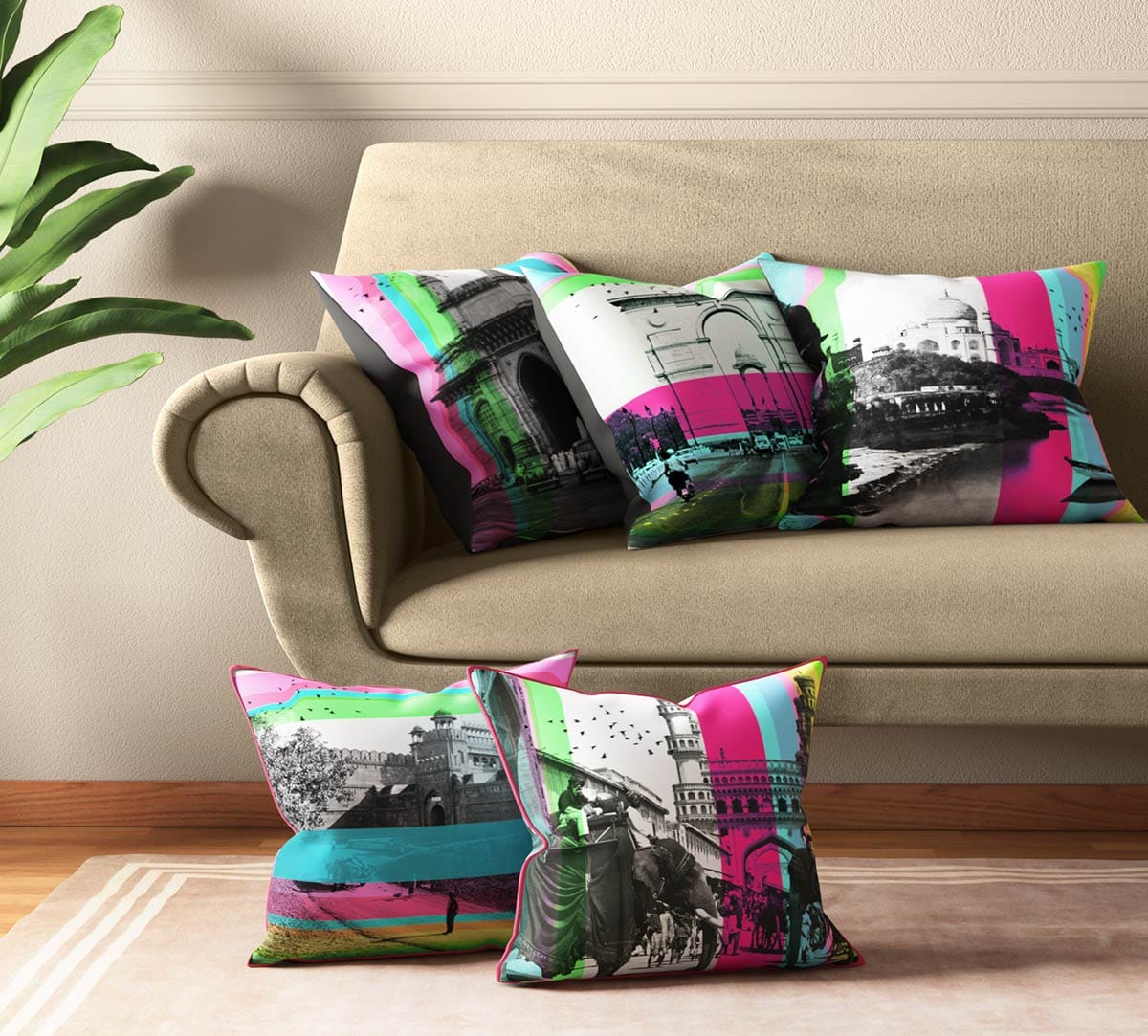 Incredible Pop India Cushion Cover Set of 5