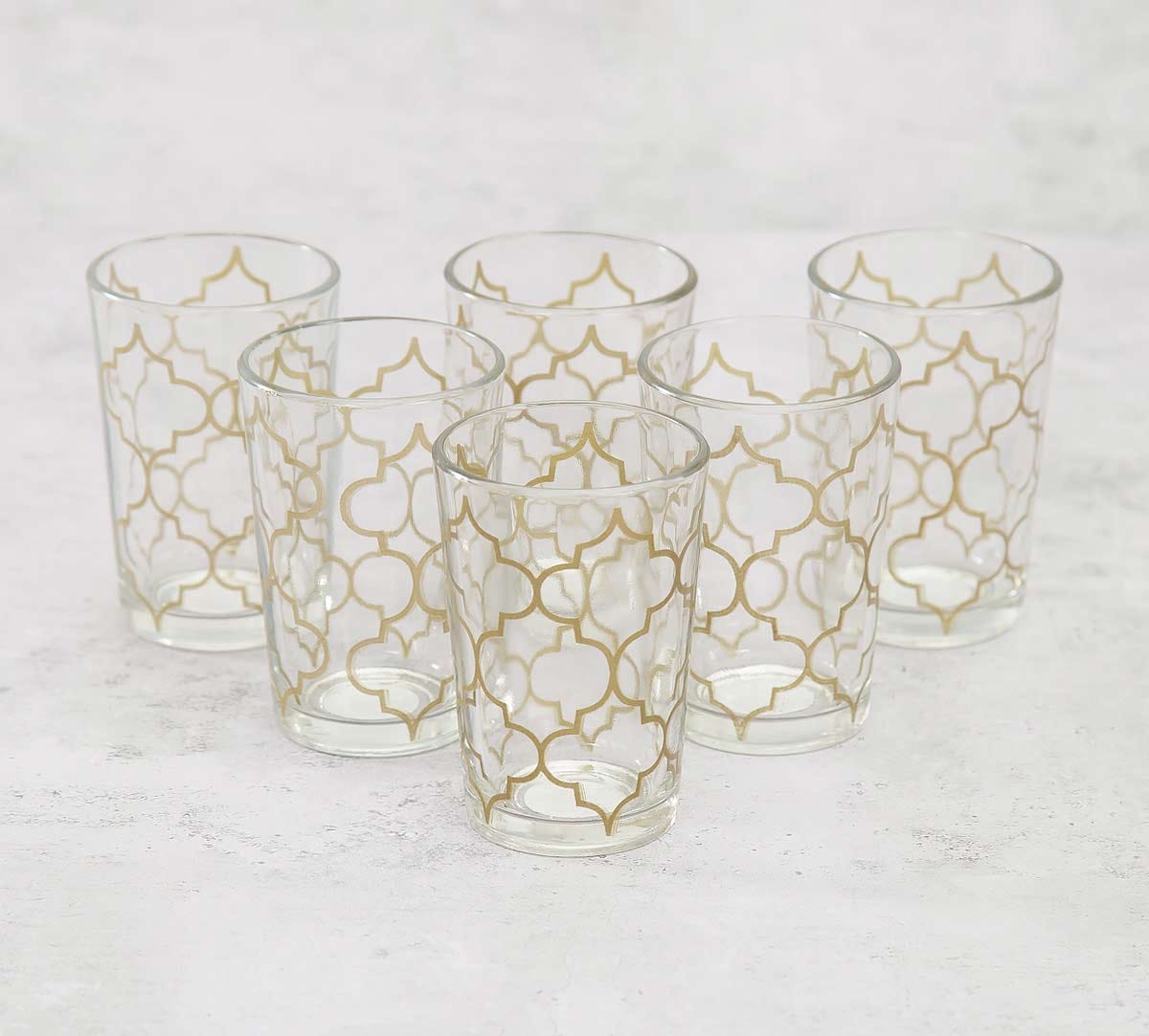 Jaunty Jali Moroccan Glasses Set of 6
