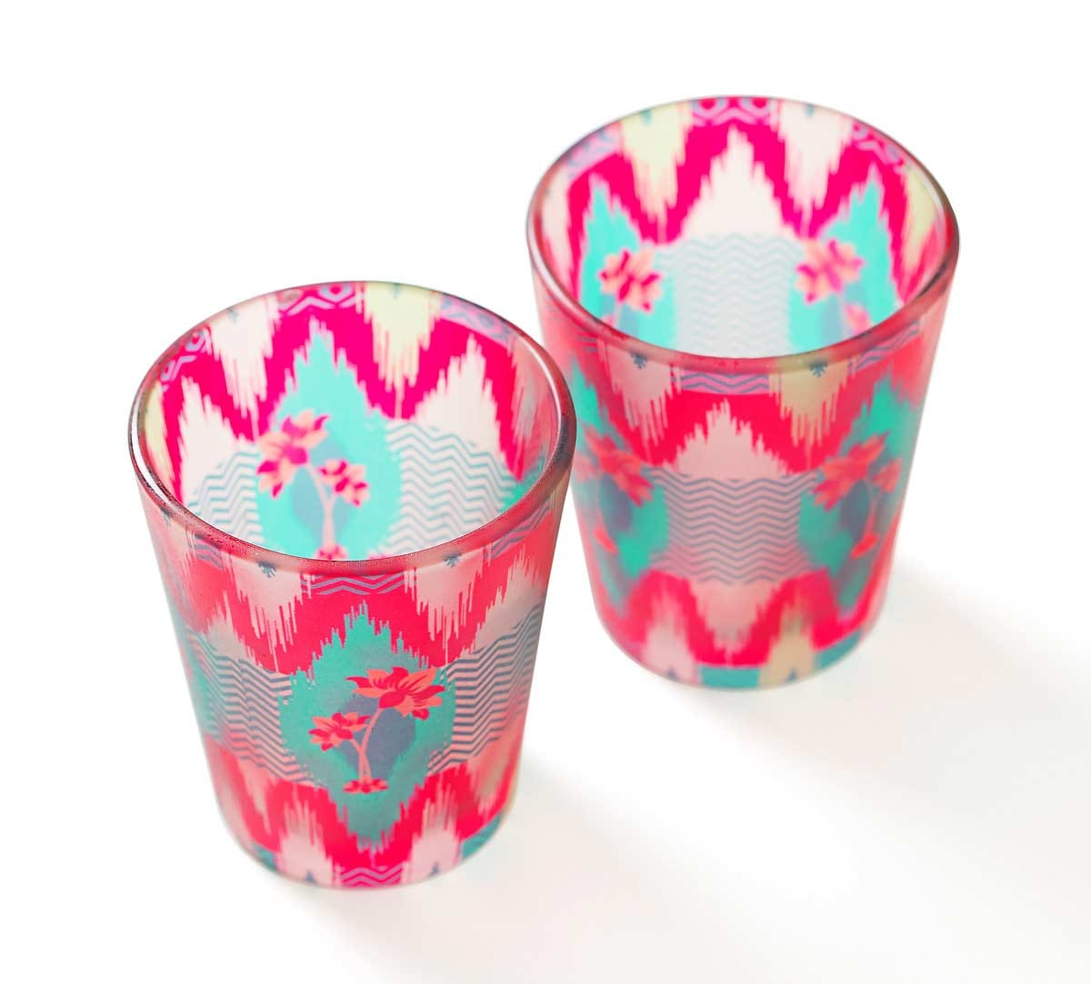 Lattice Chevron Mystery Shot Glasses Set of 2