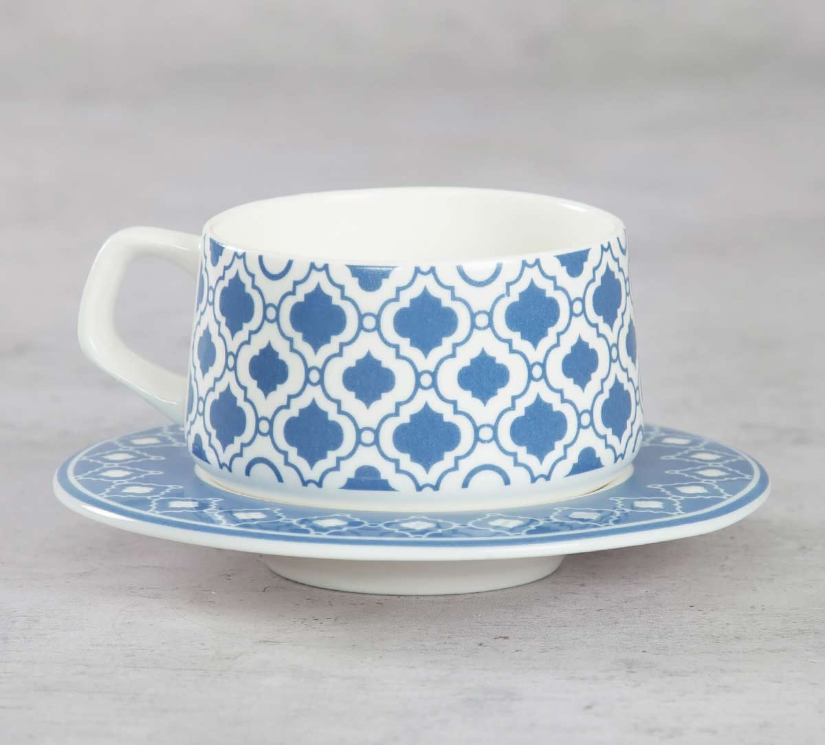 Lattice Fence Dining Extravaganza Cup and Saucer (Set of 6)
