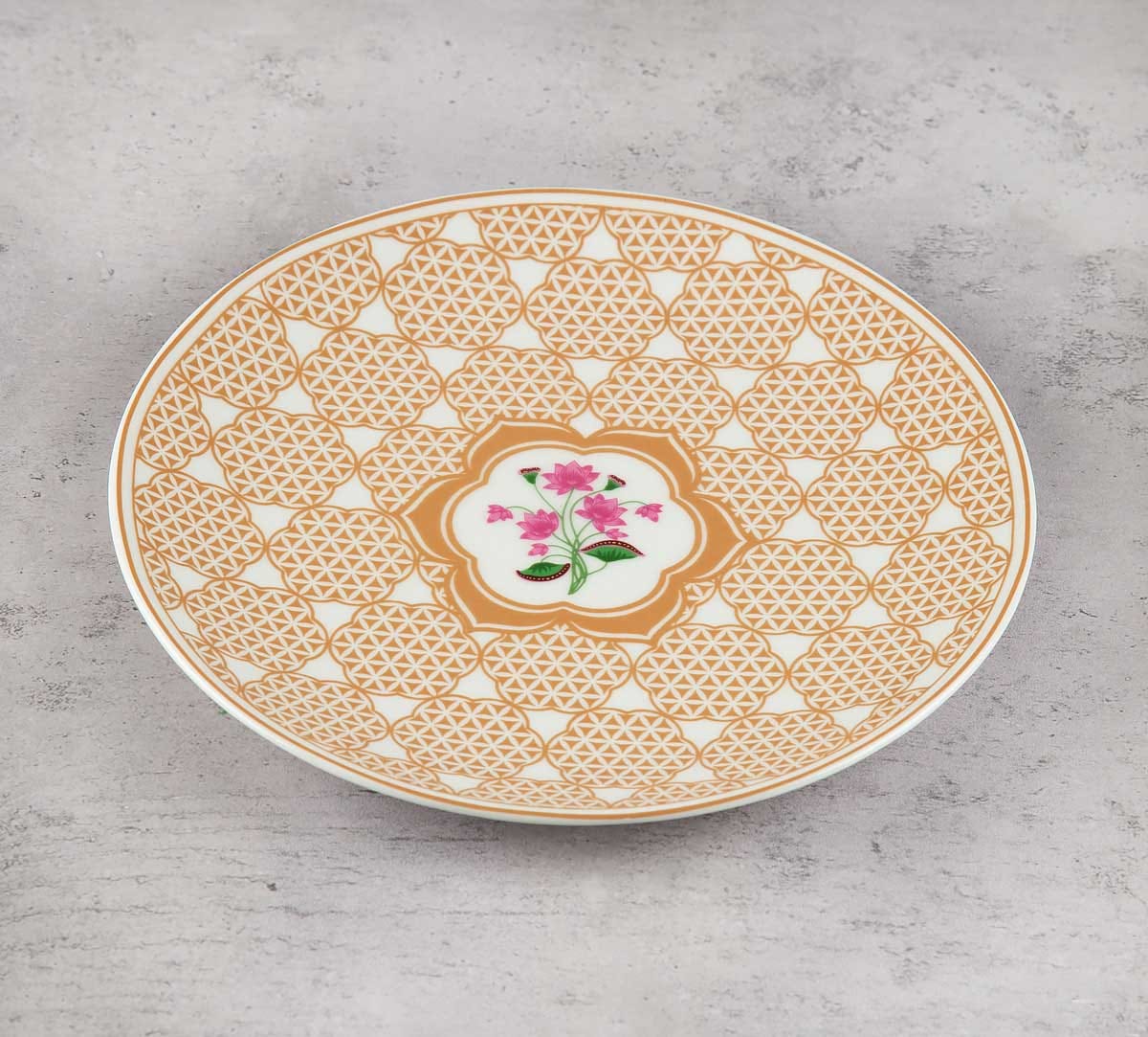 Lattice Lotus Quarter Plate