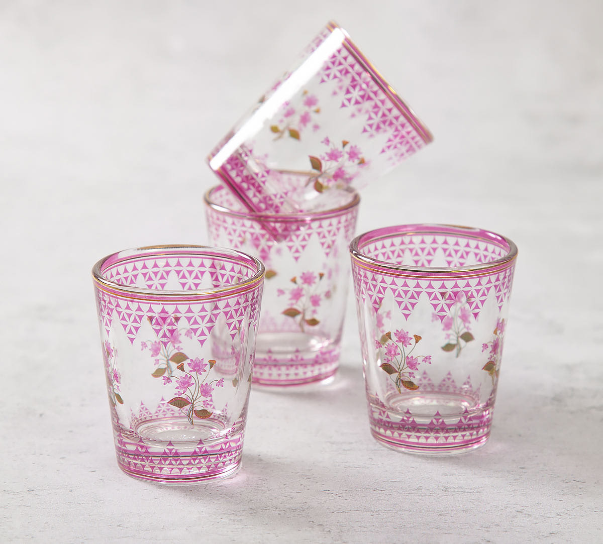 Lattice Lotus Shot Glass (Set of 4)