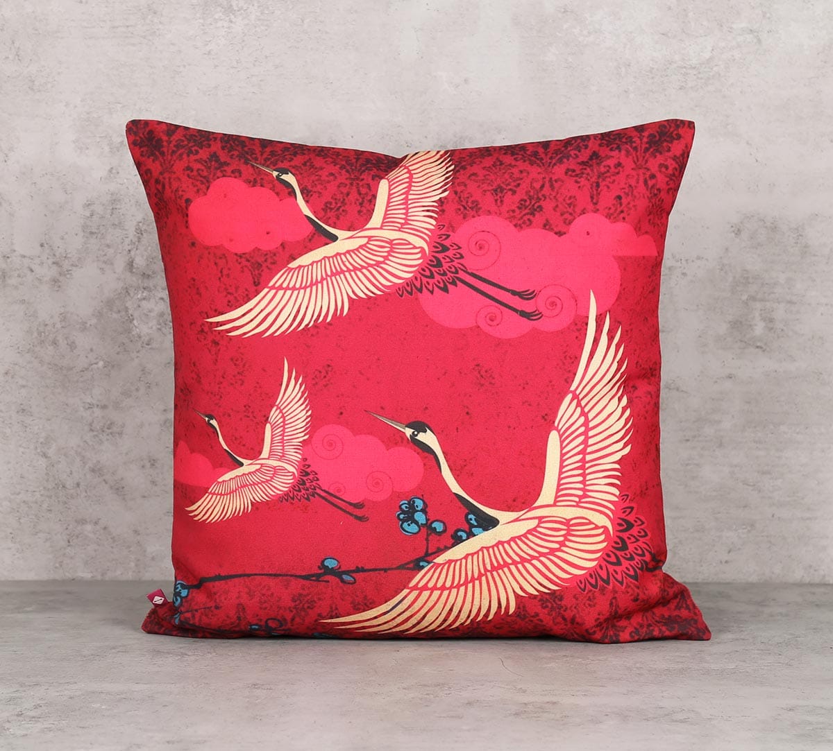 Legend Of The Cranes Canvas Blend Cushion Cover
