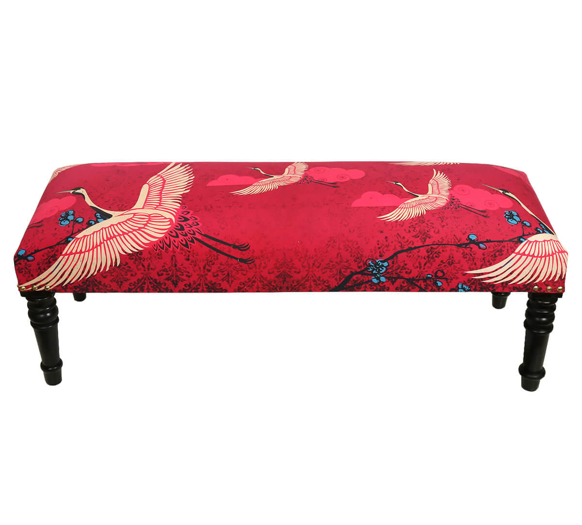 Legend of the Cranes Wooden Bench