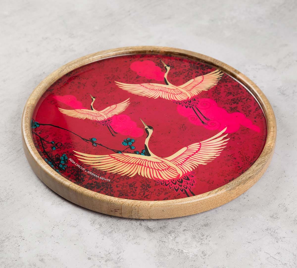 Legend of the Cranes Wooden Wall Plate