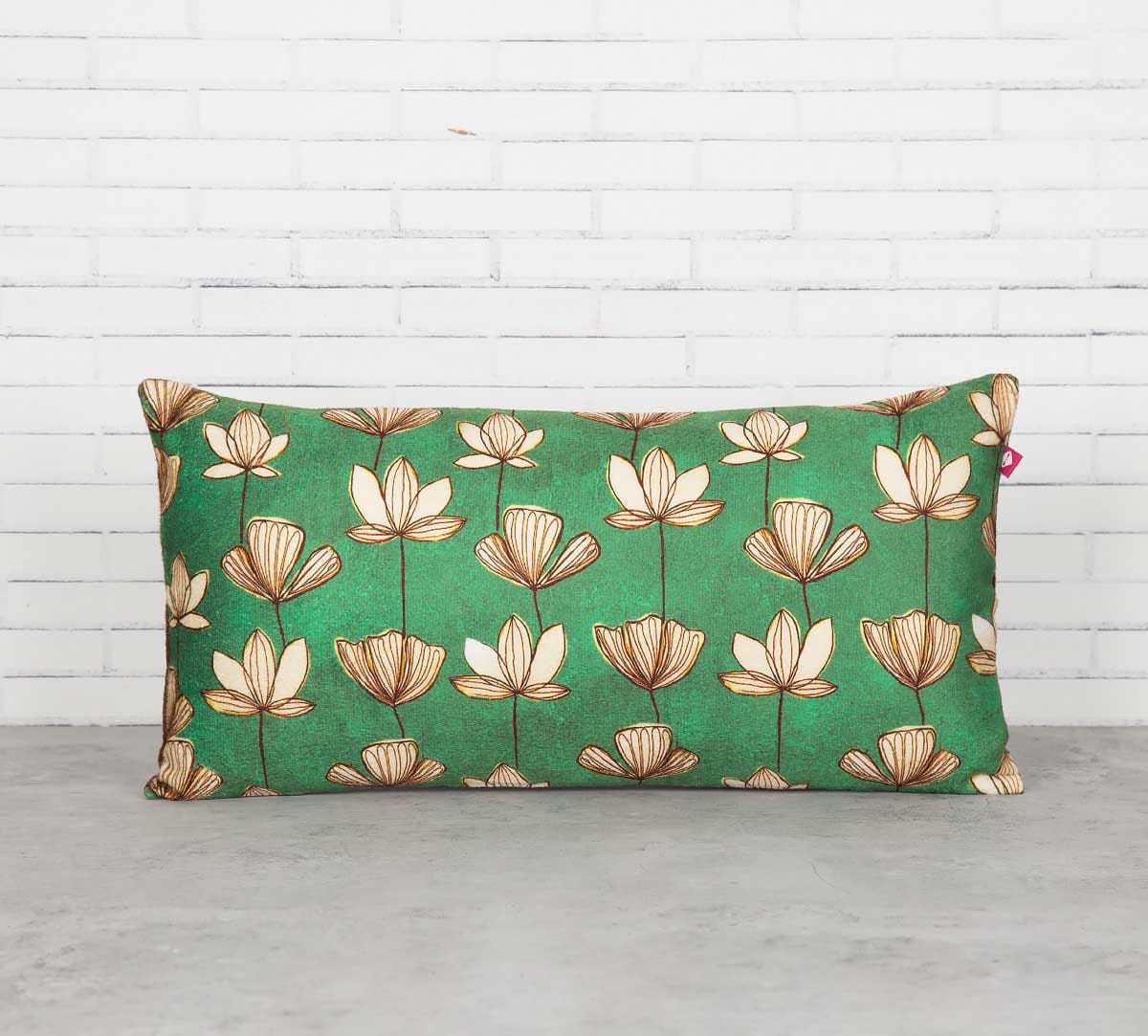 Lotus Pond 16" x 8" Blended Velvet Cushion Cover