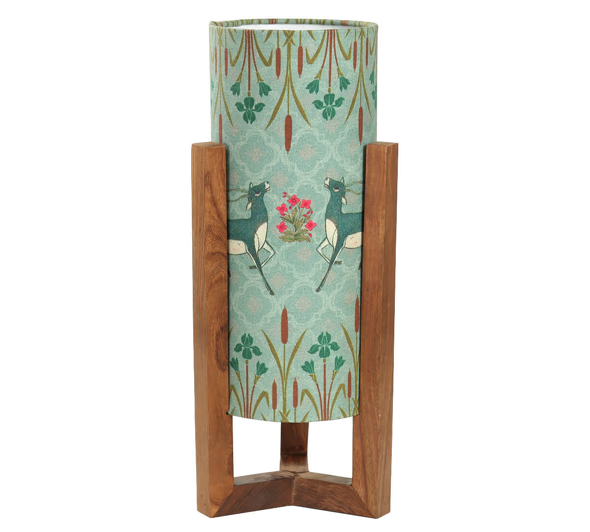 Mirroring Deer Garden Cylindrical Lamp