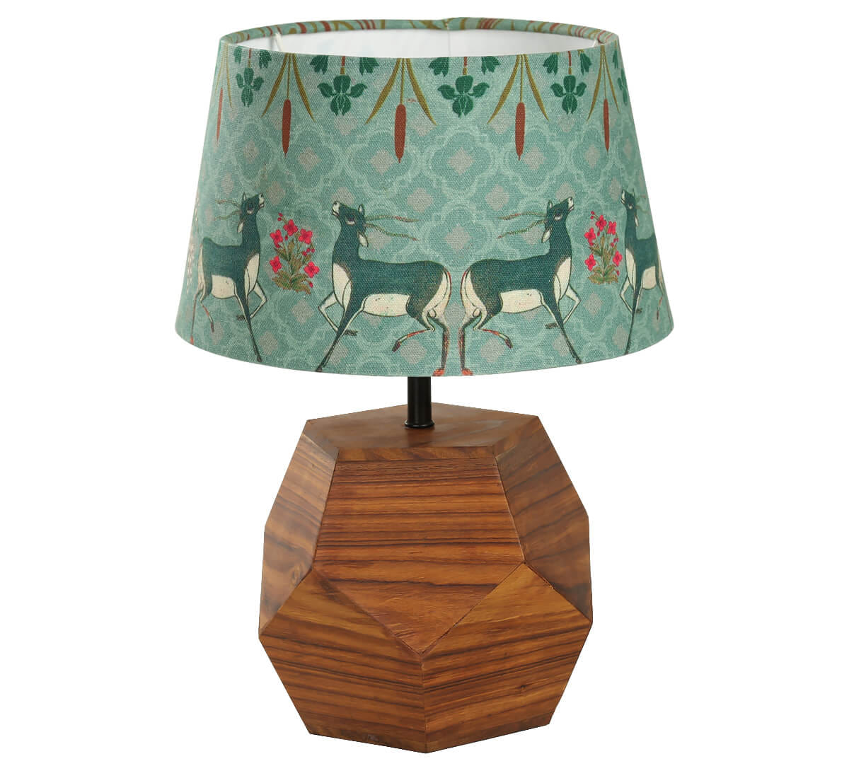 Mirroring Deer Garden Hexagonal Lamp