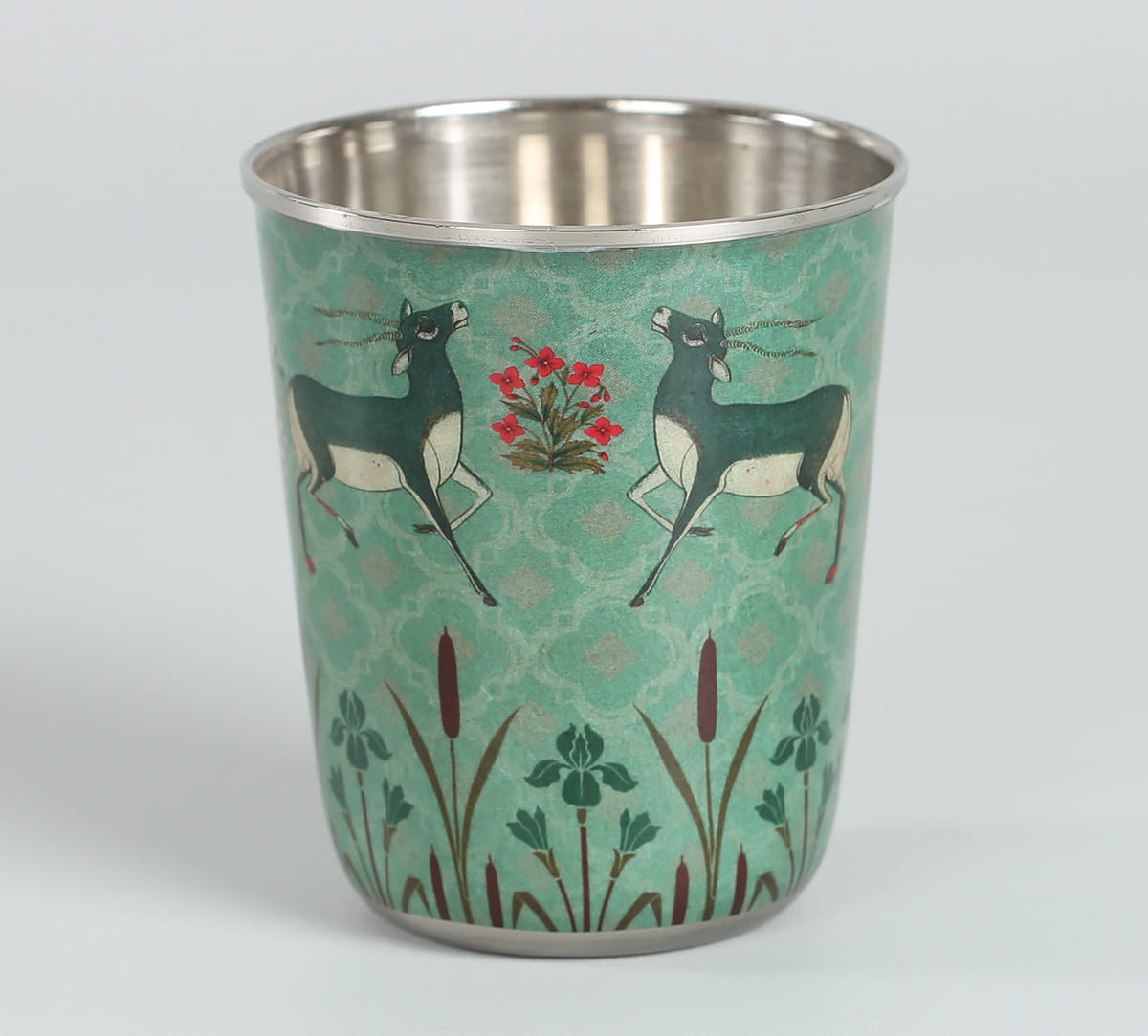 Mirroring Deer Garden Small Steel Tumbler (Set of 2)