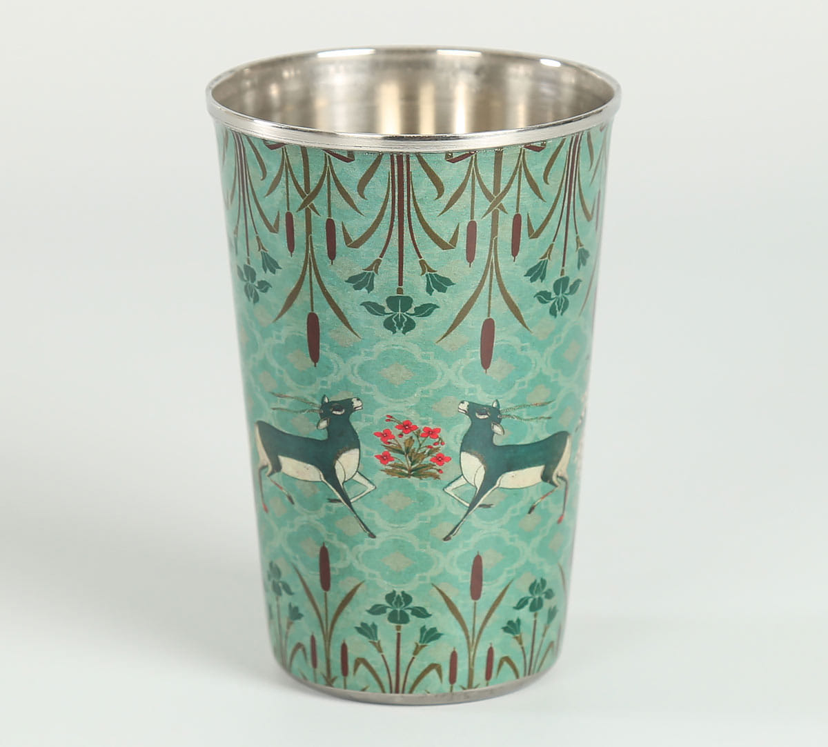 Mirroring Deer Garden Steel Tumbler (Set of 2)