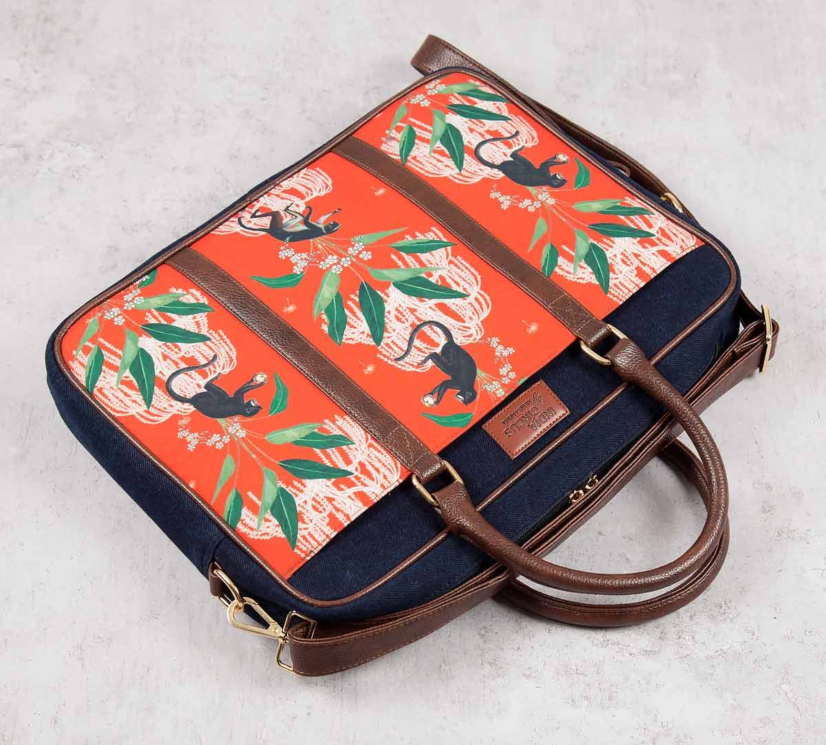 Monkey Games Denim Laptop Bag