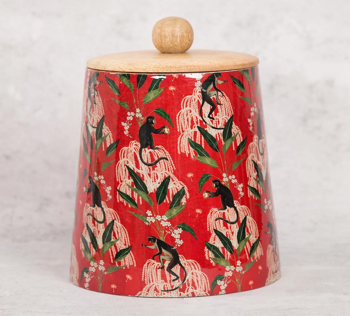 Monkey Games Wooden Jar