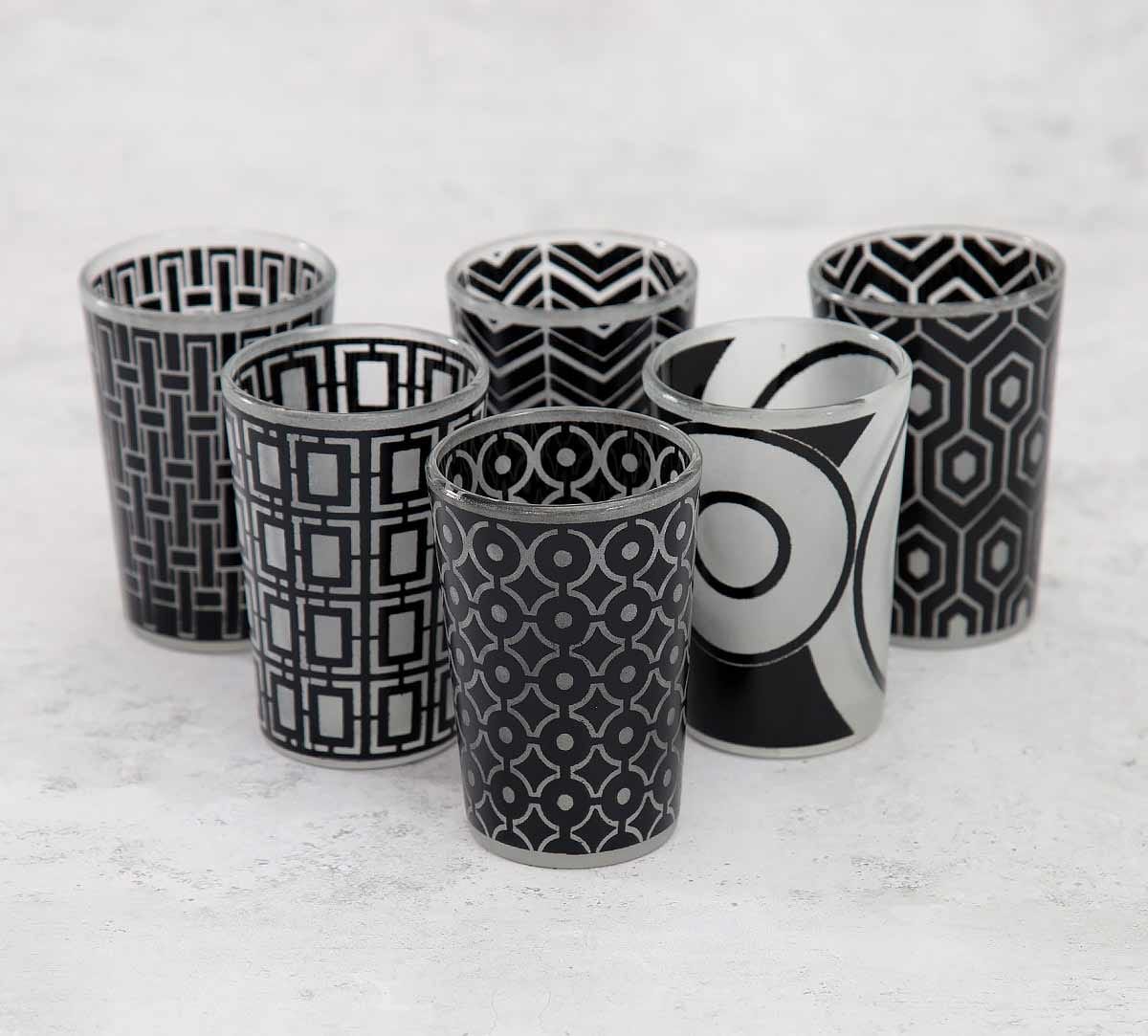 Monochrome Monologue Moroccan Glasses Set of 6