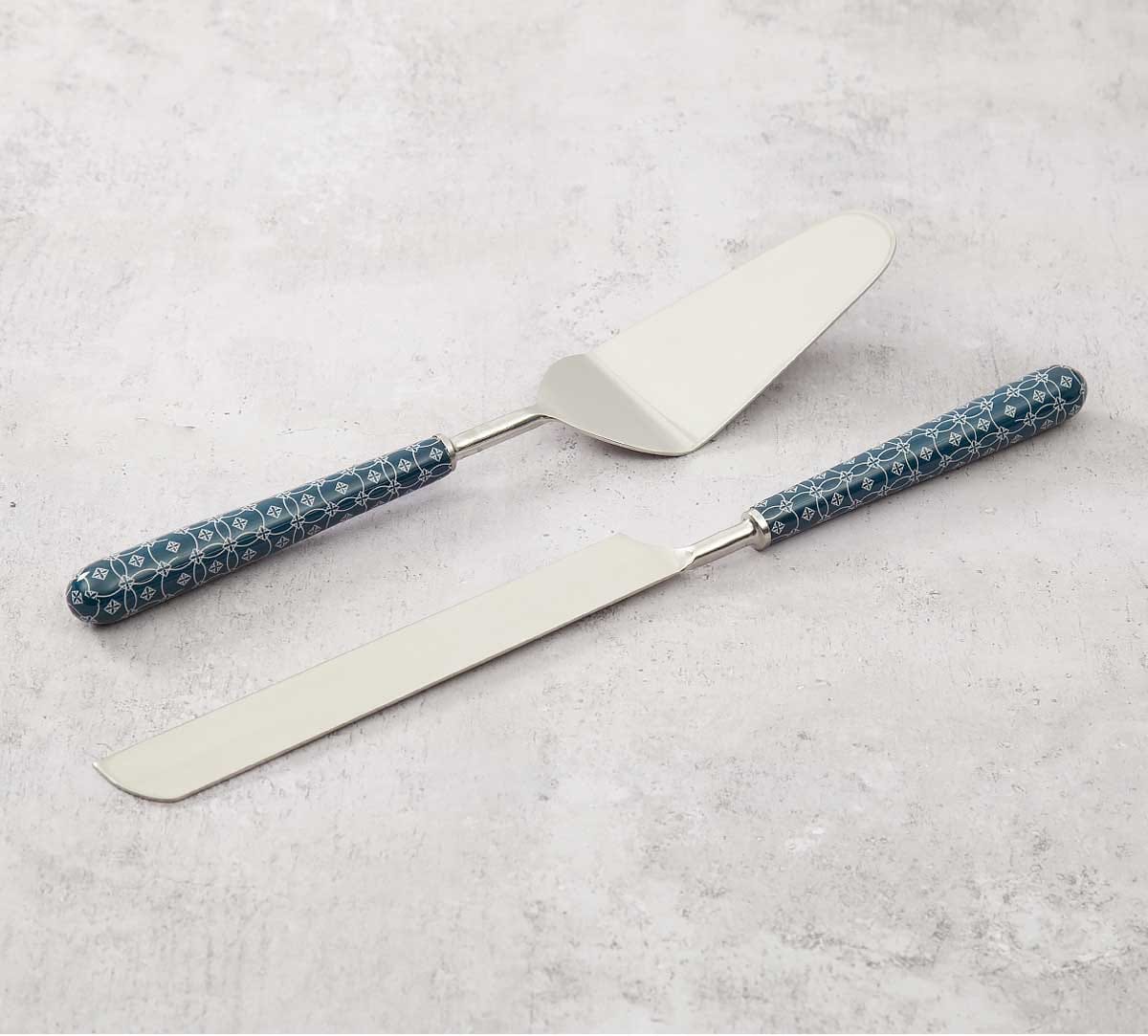 Moribund Geometry Cake Cutter & Server Set of 2