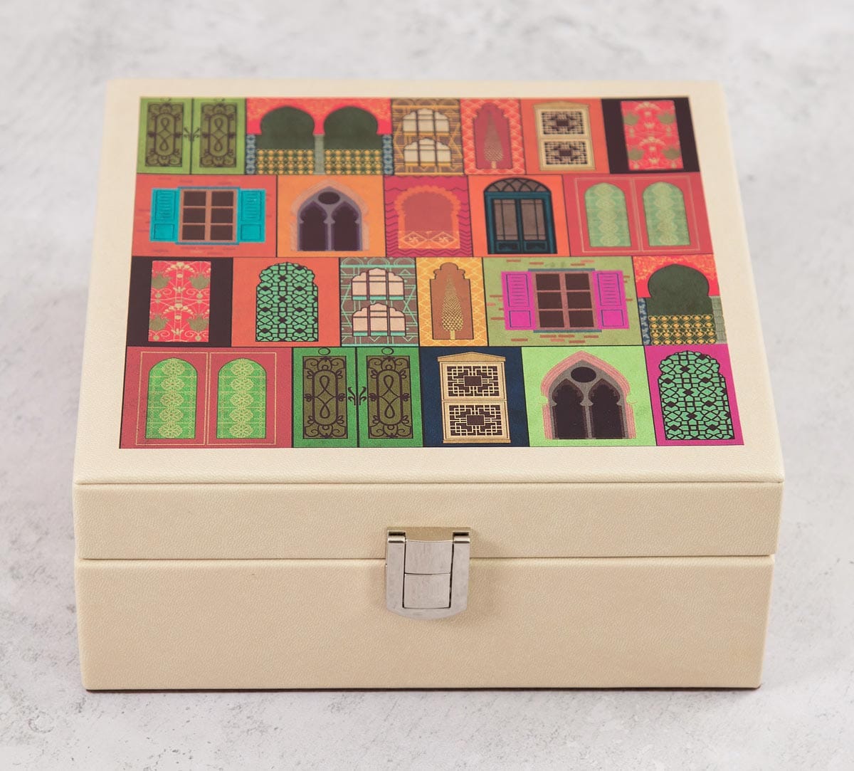 Mughal Doors Reiteration Leather Jewellery Box