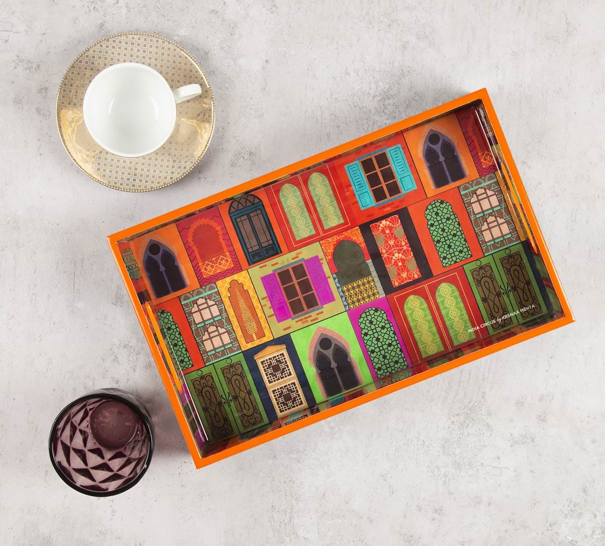 Mughal Doors Reiteration Rectangle Serving Tray