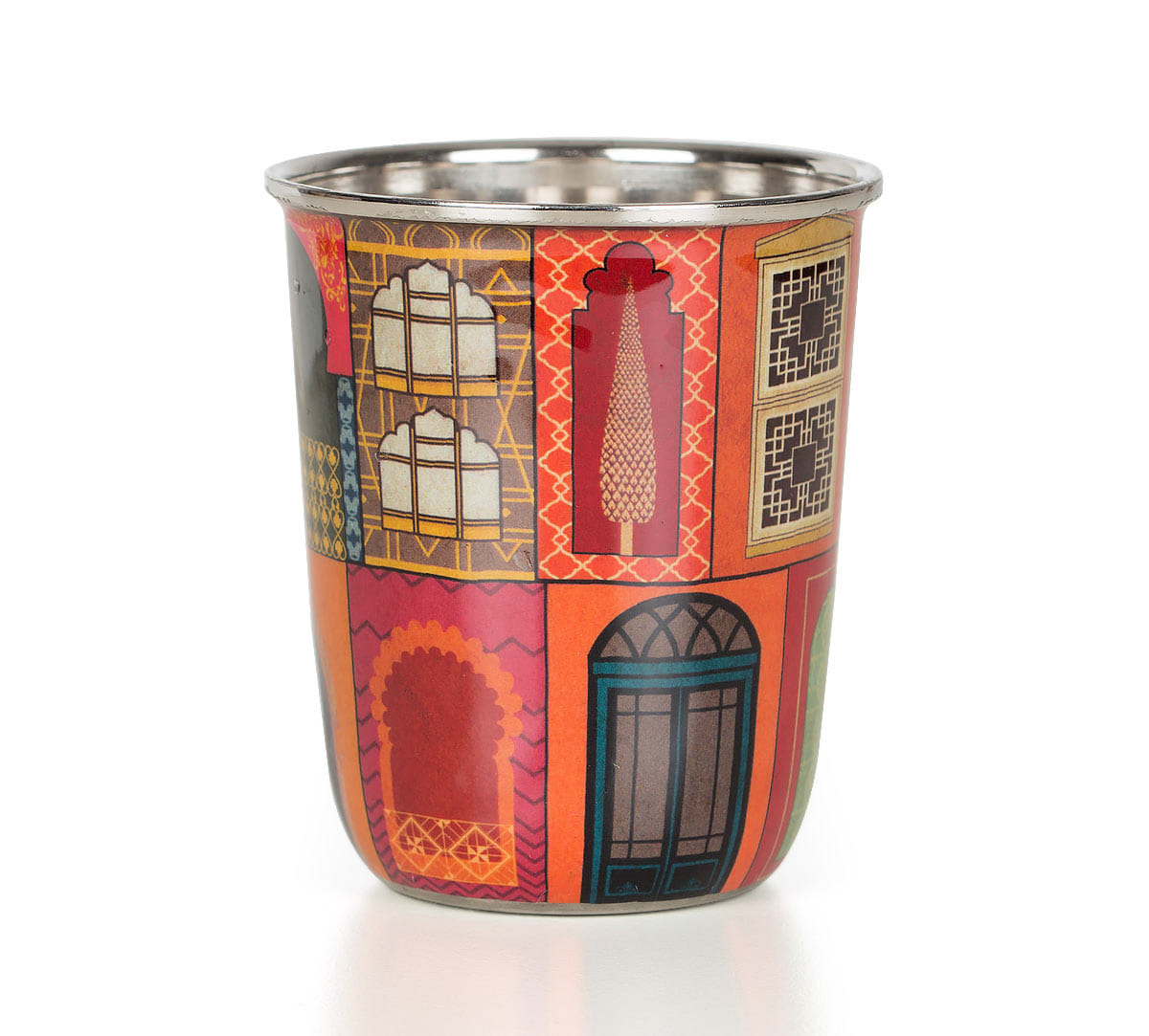 Mughal Doors Reiteration Small Steel Tumbler (Set of 2)