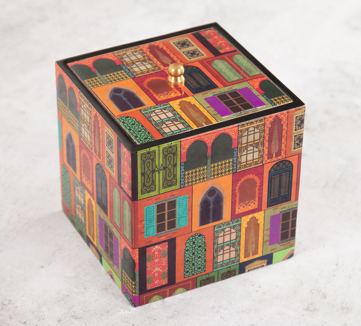Mughal Doors Reiteration Square Storage Box