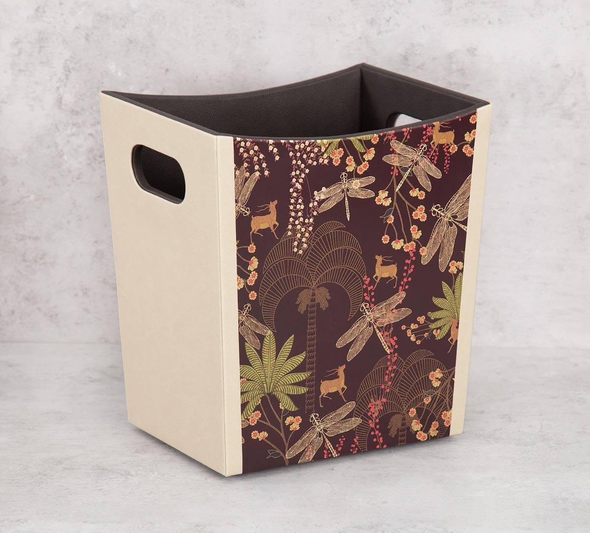 Palmeria Bloomer Leather Storage Bin