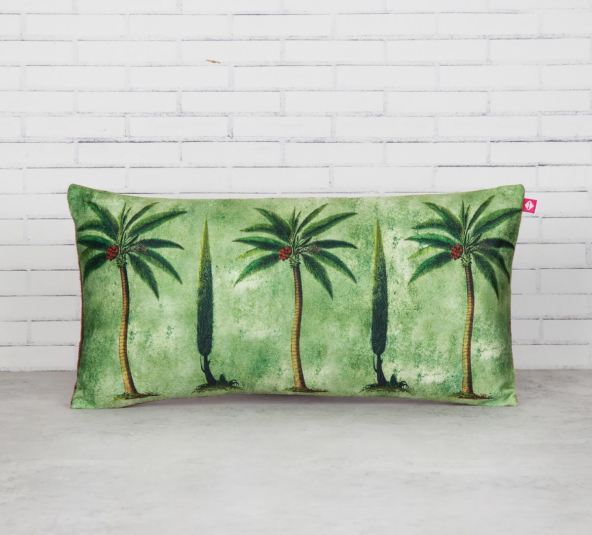 Palmeria Conifer Reiteration 16" x 8" Blended Velvet Cushion Cover