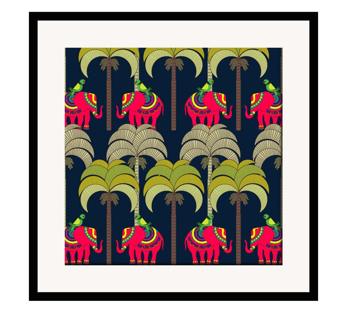Palmeria Tusker Reiteration Framed Wall Art