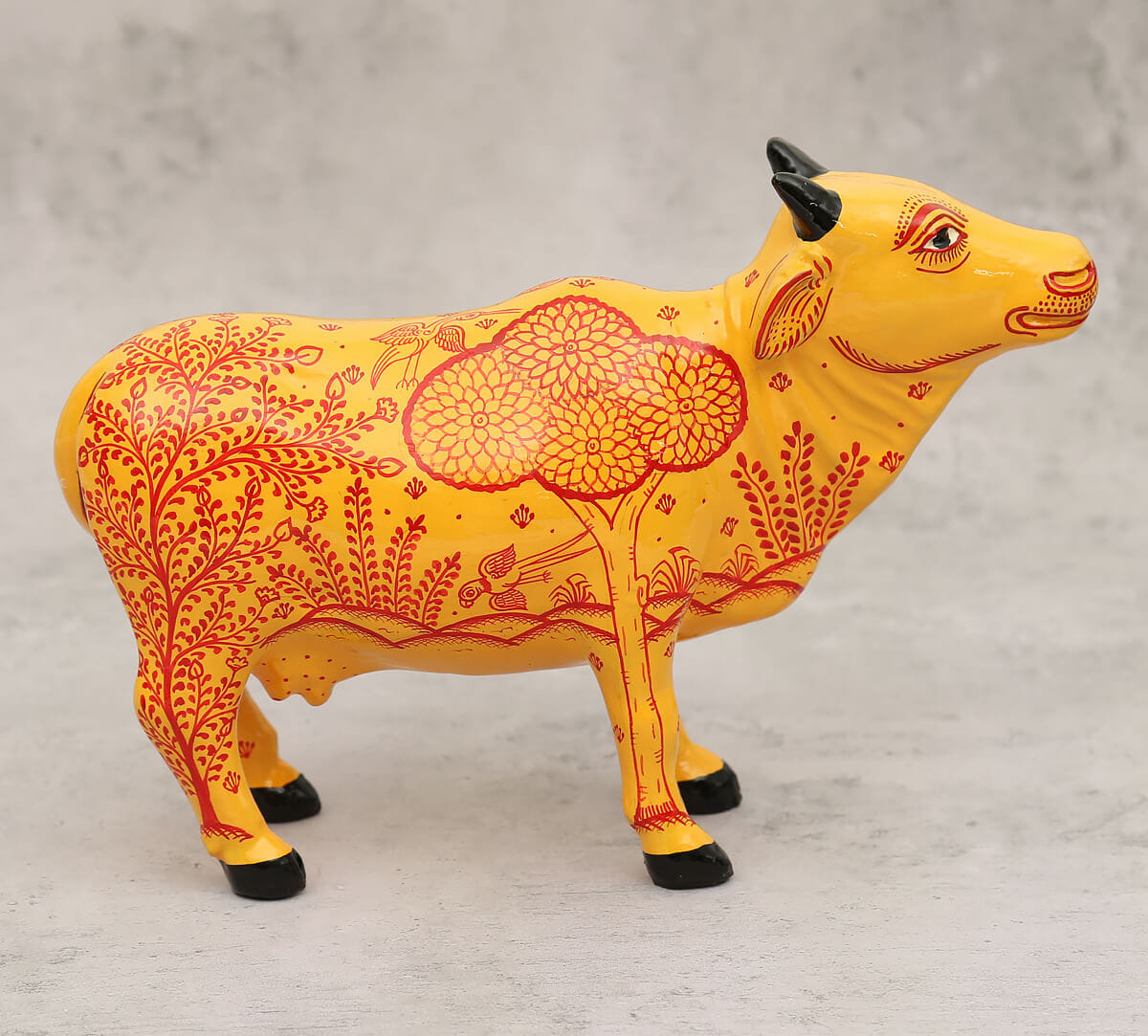 Pattachitra Art Tangerine Cow