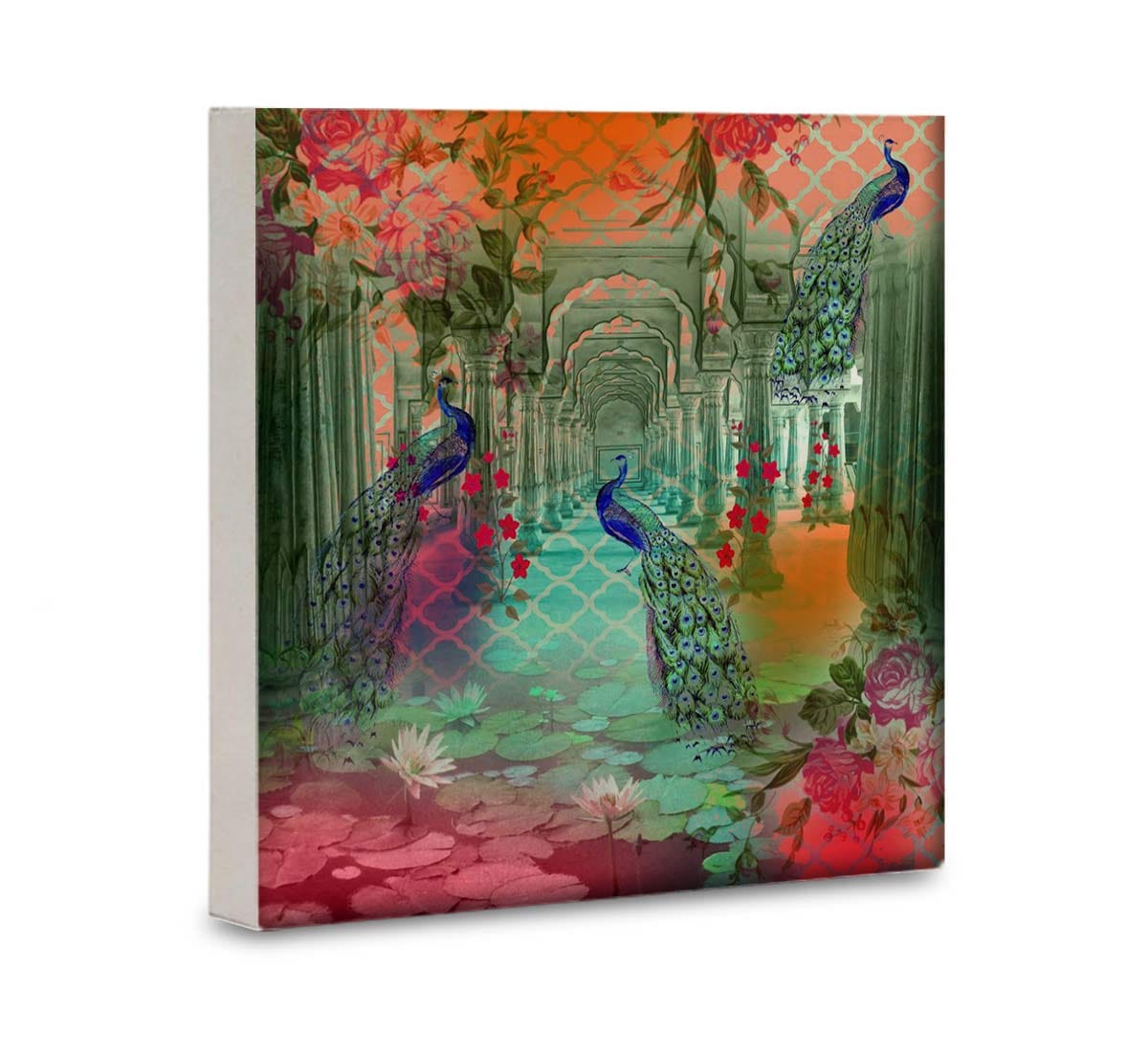 Peacock Dwar Canvas Wall Art