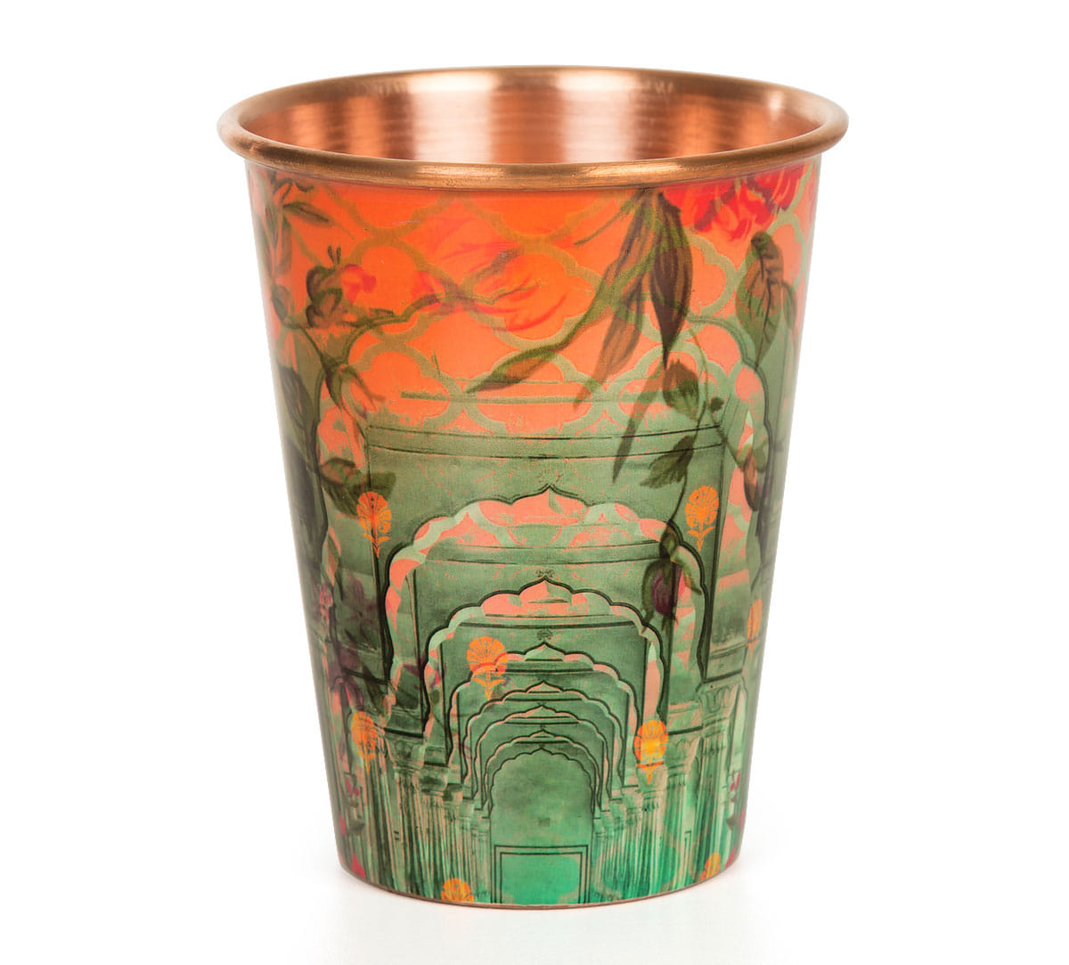 Peacock Dwar Copper Tumbler