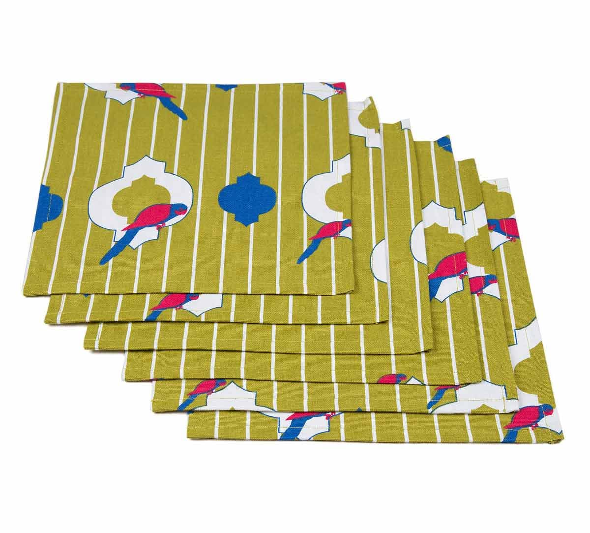 Peeking Parrots Cocktail Napkins (Set of 6)