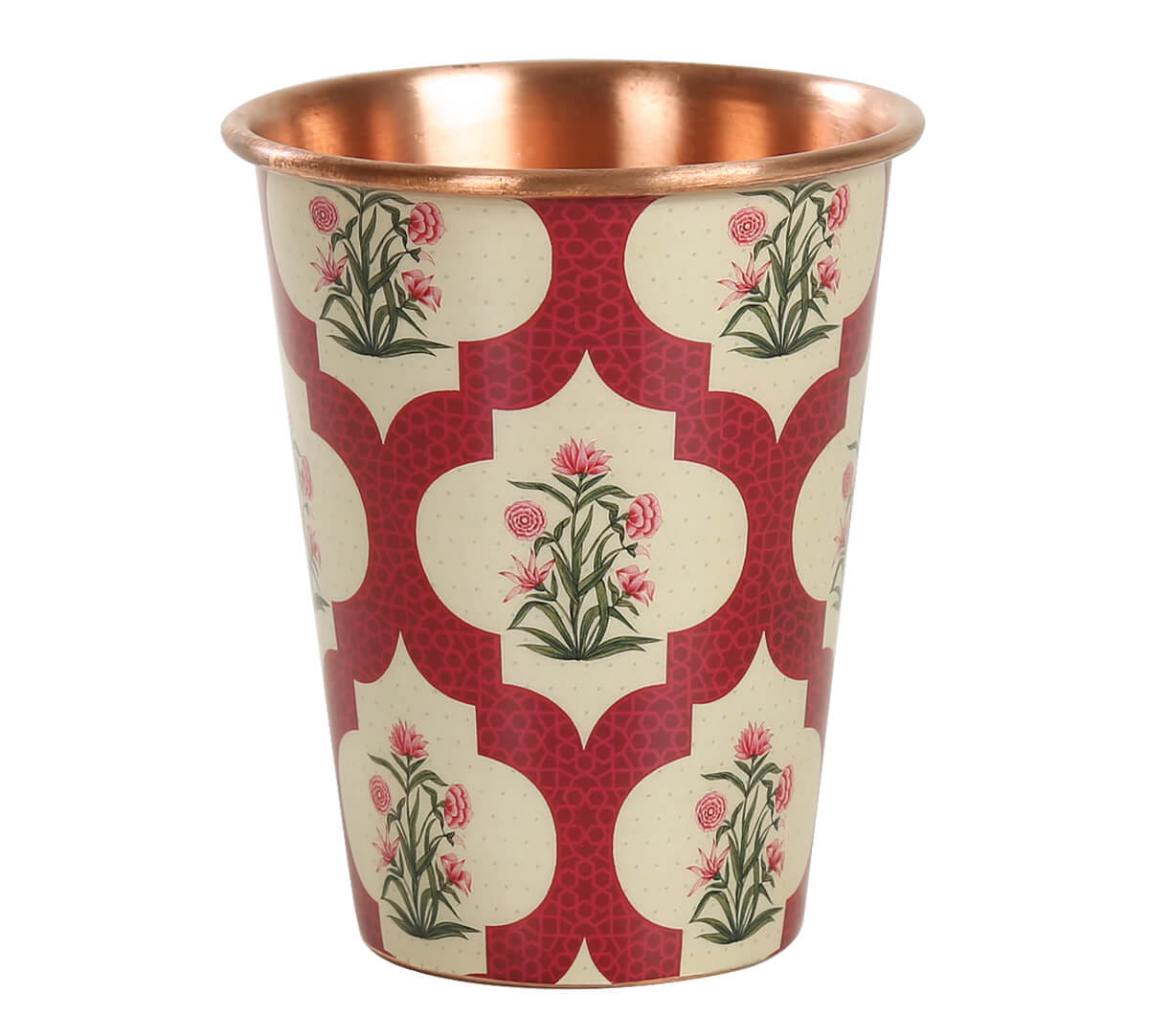 Poppy Flower Scarlet Copper Tumbler
