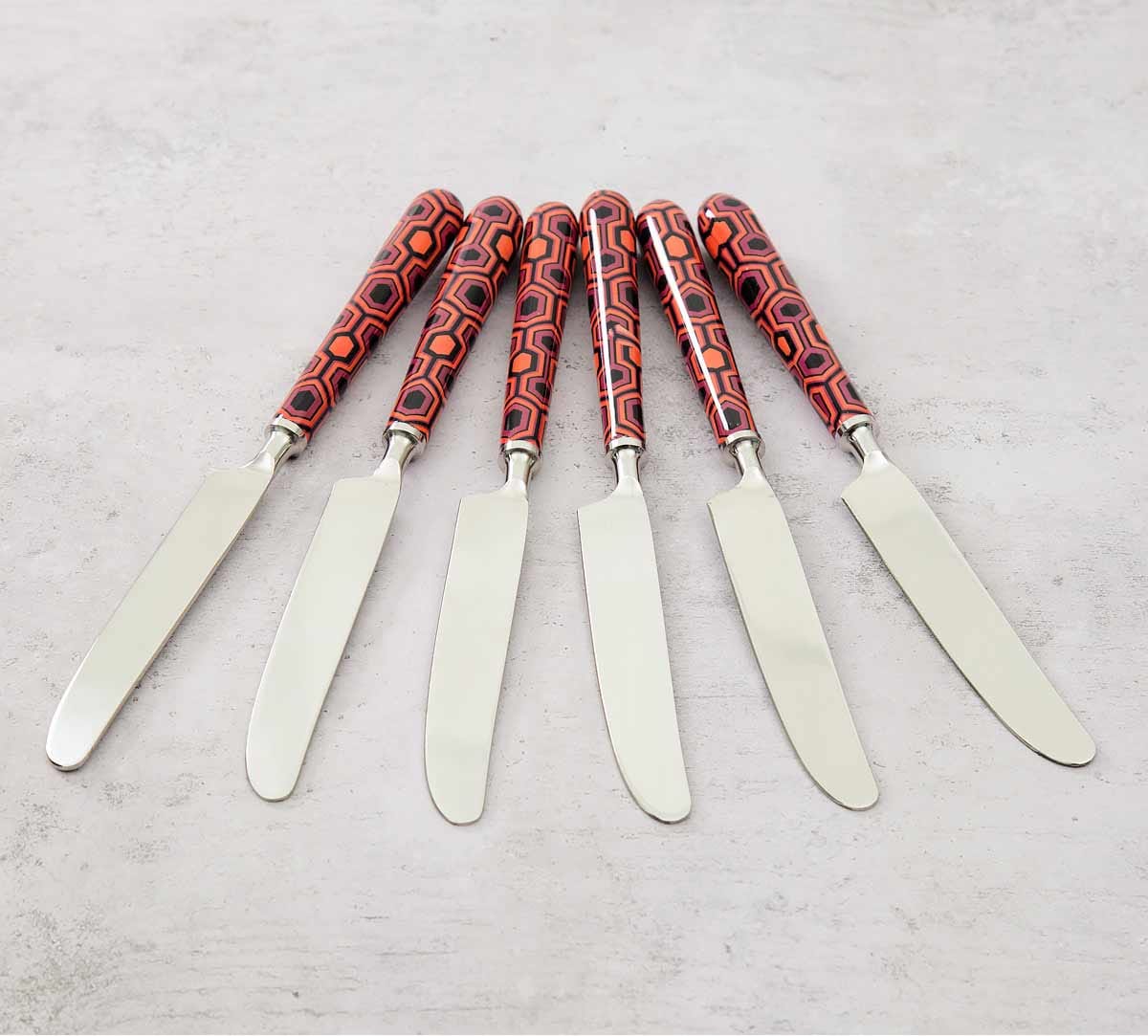 Prismatic Hexagons Butter Knife Set of 6