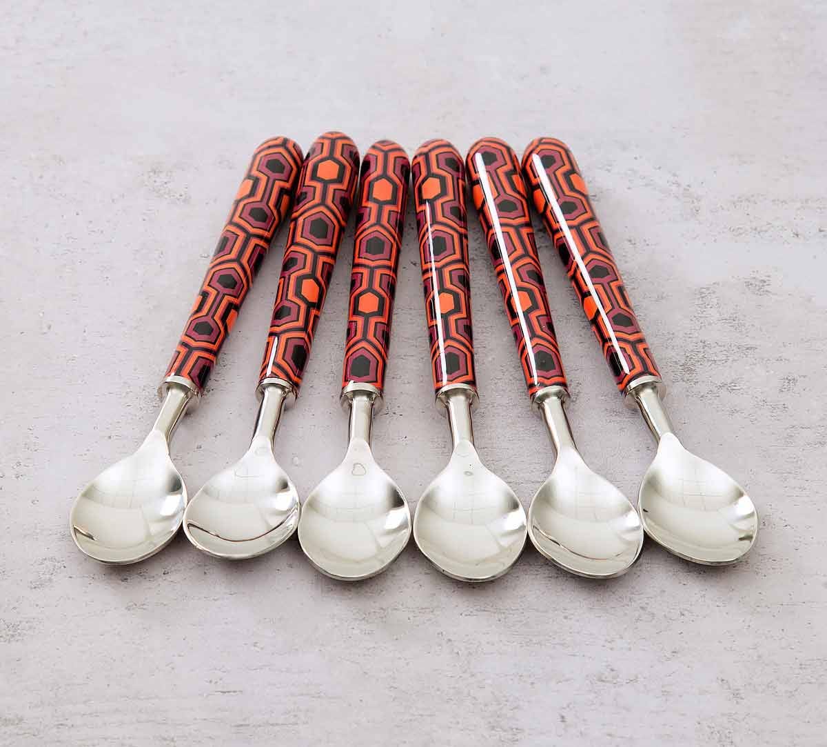 Prismatic Hexagons Dessert Spoon Set of 6