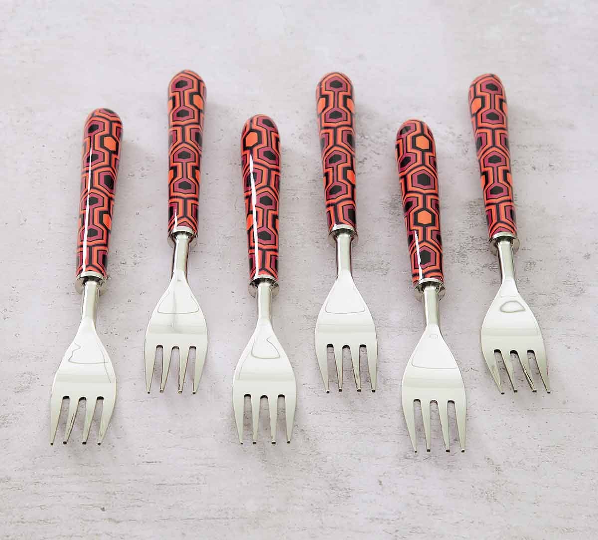 Prismatic Hexagons Table Fork Set of 6
