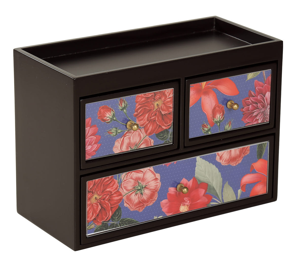 Red Blooms Chest of Drawer