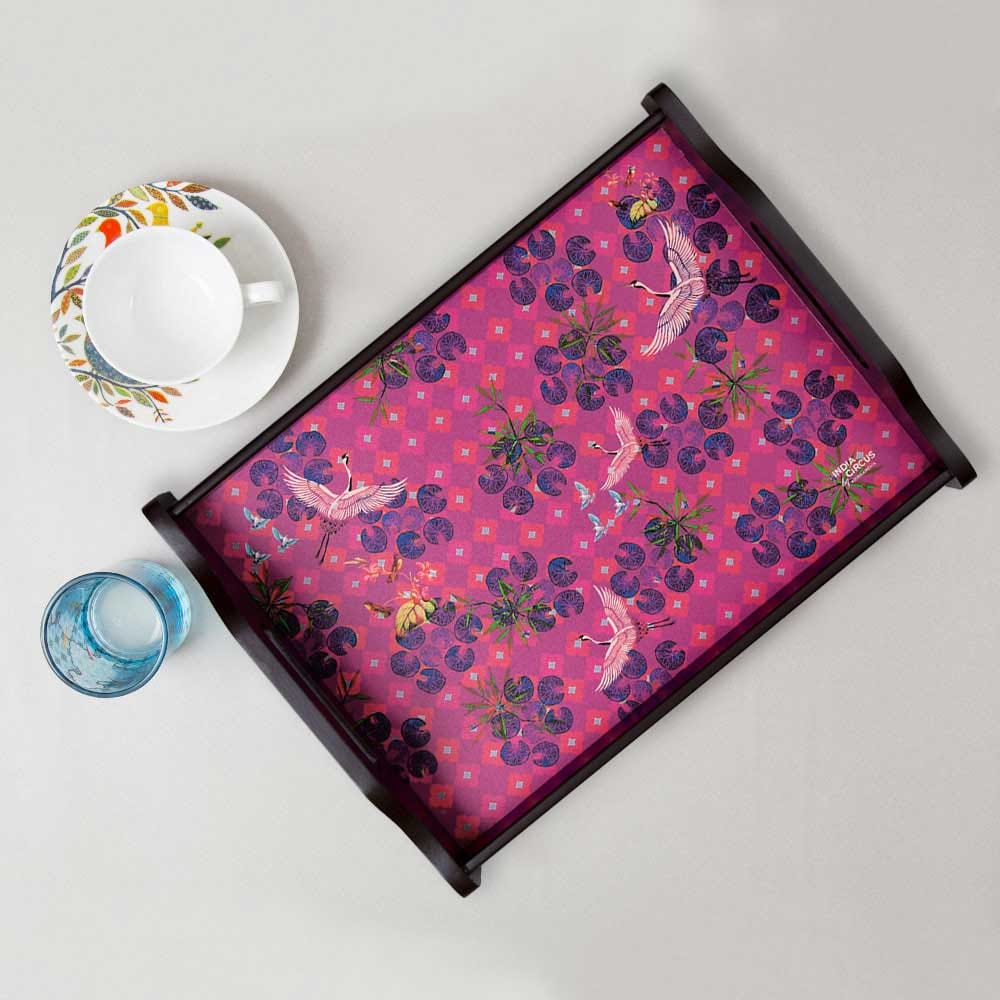 Red Paradise Rectangle Tray