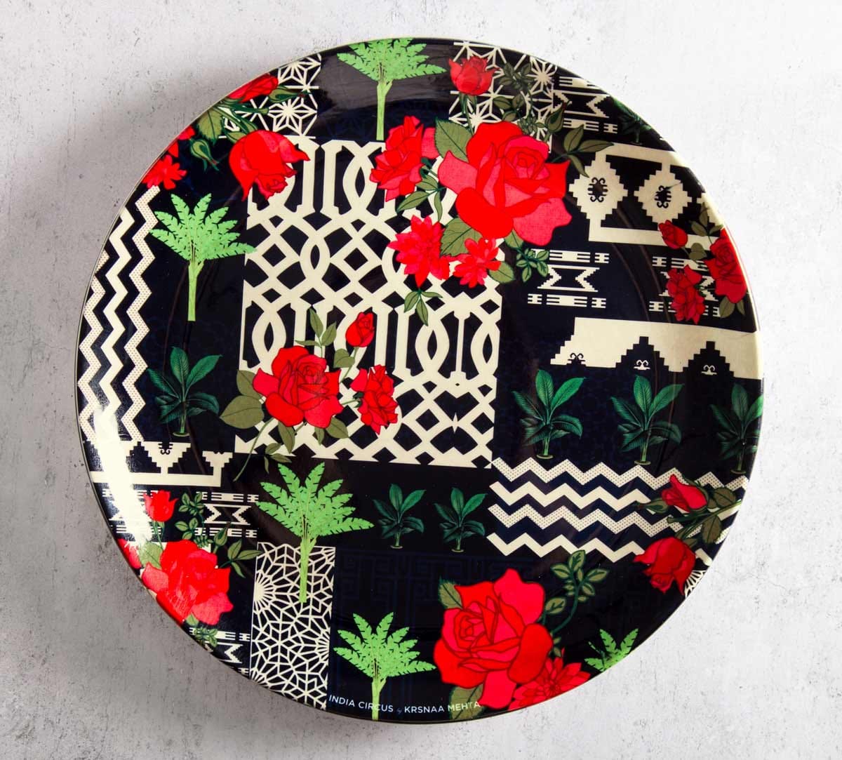 Rose Garden Maze 10 inch Decorative and Snacks Platter