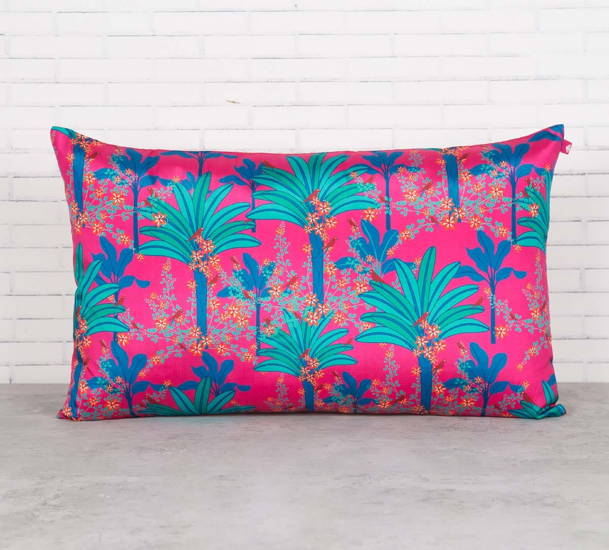 Royal Palms 20" x 12" Blended Taf Silk Cushion Cover