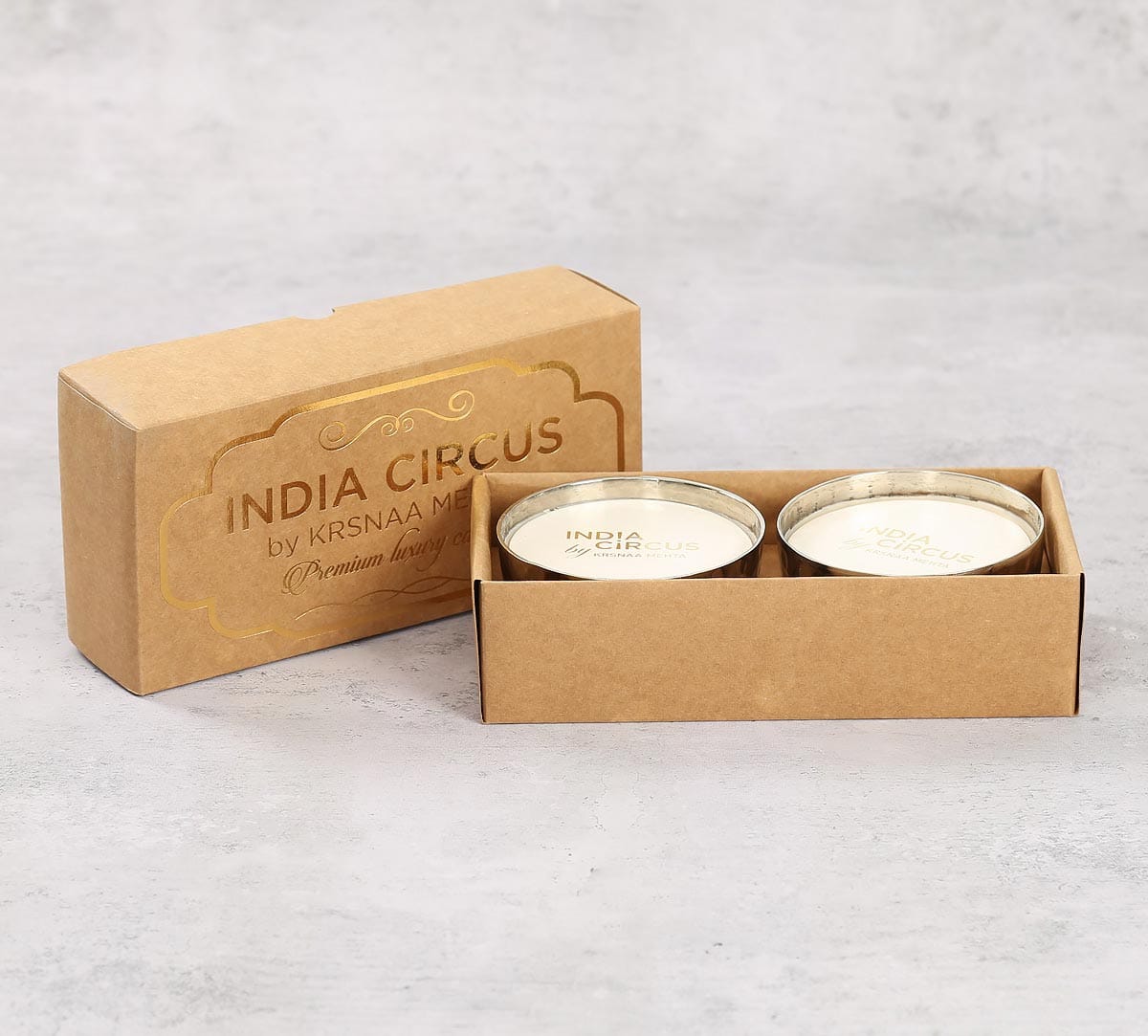 Silver Apple Cinnamon Scented Bowl Candle