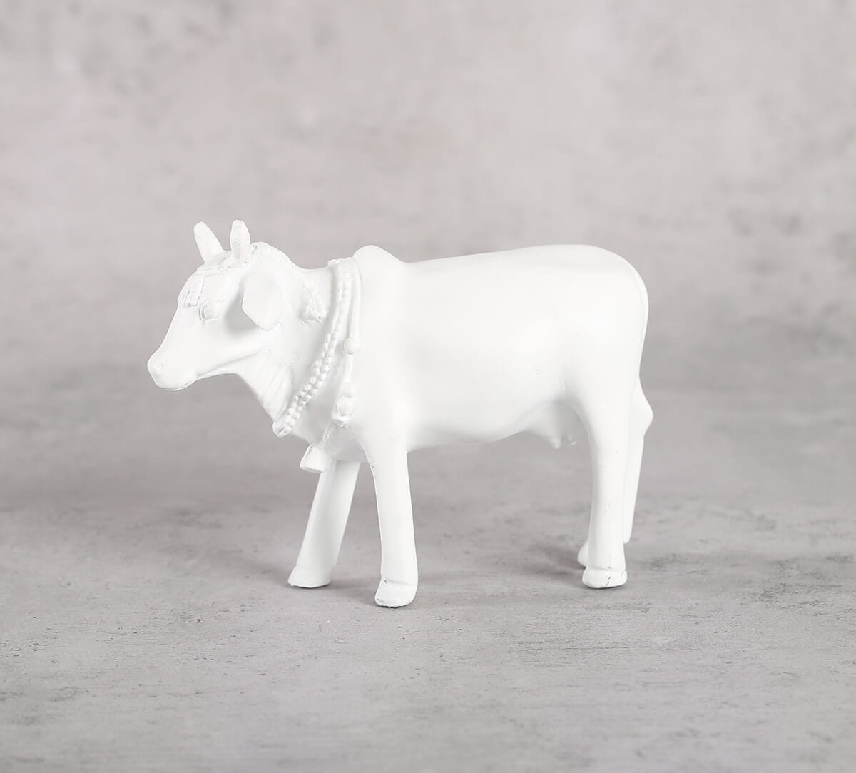 Snow White Cow Figurine