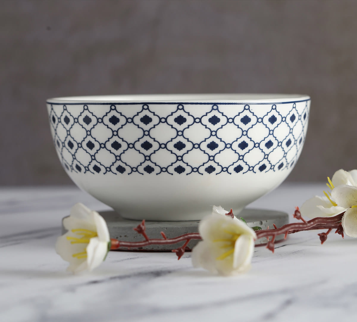 Swirling Safari Navy Blue Katori Bowl