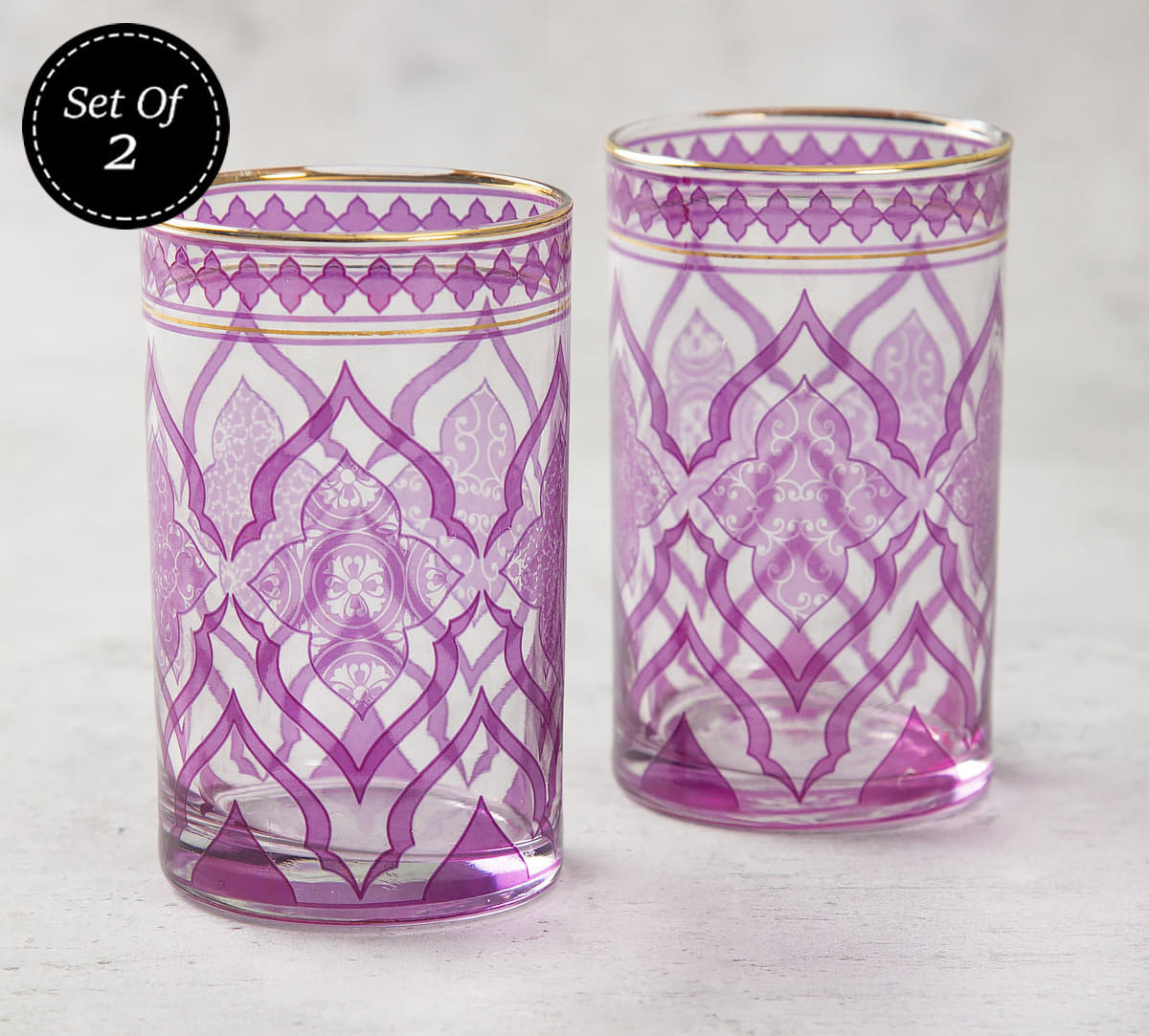 The Morning Glory Small Glass Tumbler (Set of 2)
