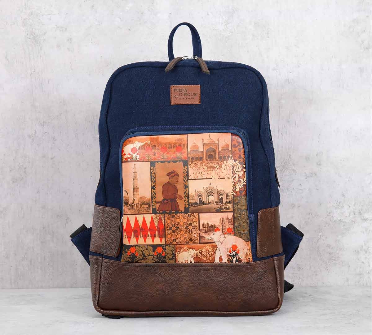 The Mughal Era Denim Backpack